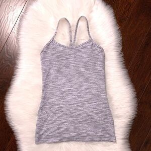 Lululemon Gray and White Active Tank